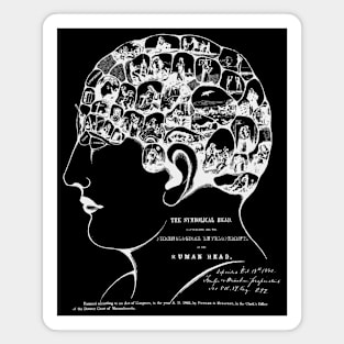 The Symbolical Head - Vintage Book Cover Human Brain Magnet